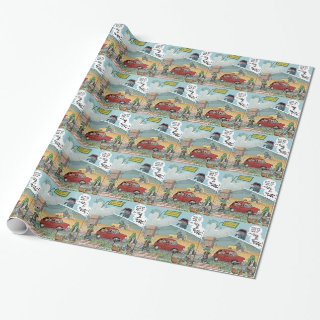 Papel De Regalo Granja Divertida de Cocodrilos (Desenrollado)