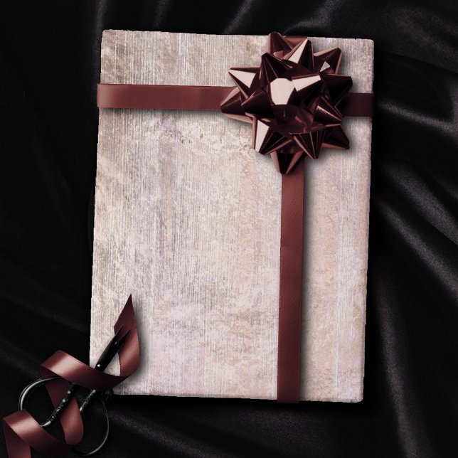 Papel De Regalo Grano de madera rústico | Rosa y cobre polvoriento (Subido por el creador)