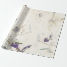Papel De Regalo Grano floral natural Shabby Earth Grasa Mulberry