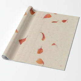 Papel De Regalo Grano moreno floral natural Shabby Earth Poppes Mu