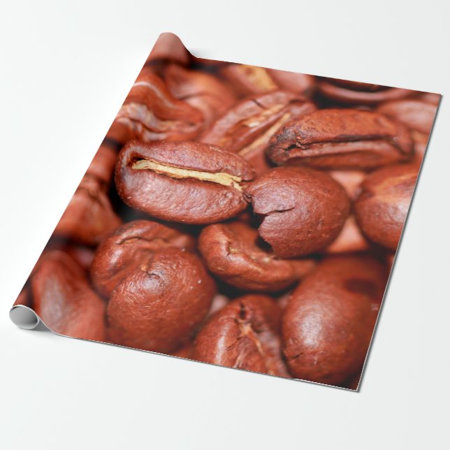 Papel De Regalo Granos de café marrones asados (Desenrollado)