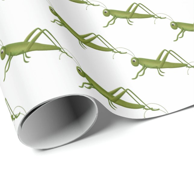 Papel De Regalo Grasshopper On White (Esquina del rollo)