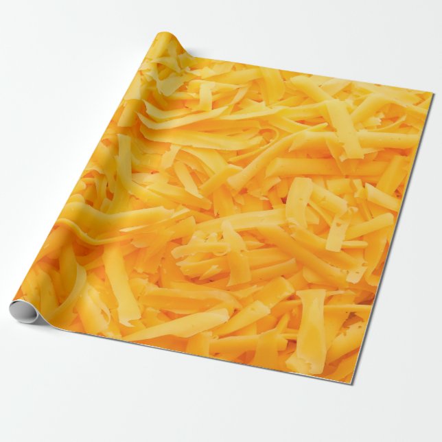 Papel De Regalo grated cheddar cheese top view (Desenrollado)