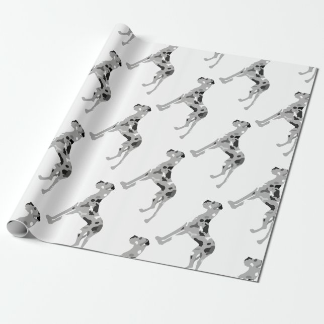 Papel De Regalo Grautiger Doggensilhouette (Desenrollado)