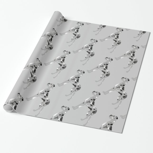 Papel De Regalo Grautiger Merle Great Dane (Desenrollado)