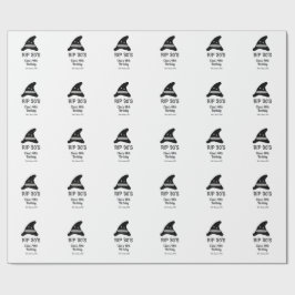 Papel De Regalo Gray black RIP 30's 40th birthday witch hat hallow