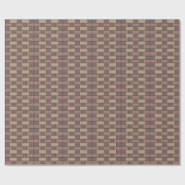 Papel De Regalo Gray Peach Pink Ladrillo Wall