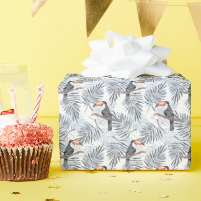 Papel De Regalo Gray Toucan (Fiesta de cumpleaños )