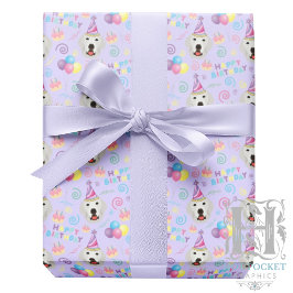 Papel De Regalo Great Pyrenees Birthday Gift Wrapping Paper Purple