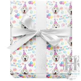Papel De Regalo Great Pyrenees Birthday Gift Wrapping Paper White