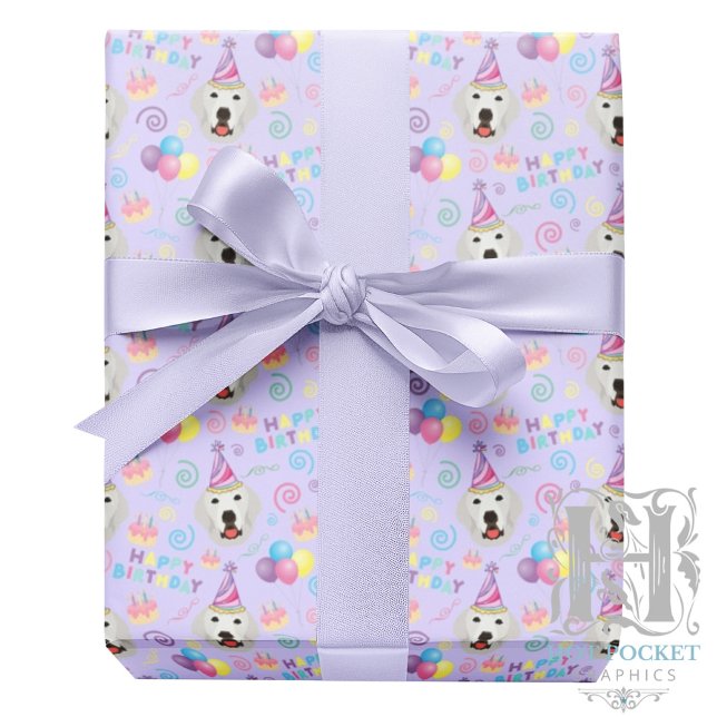 Papel De Regalo Great Pyrenees Wrapping Paper Purple (Subido por el creador)