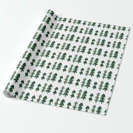 Papel De Regalo Green Beige Hand Drawn Modern Christmas