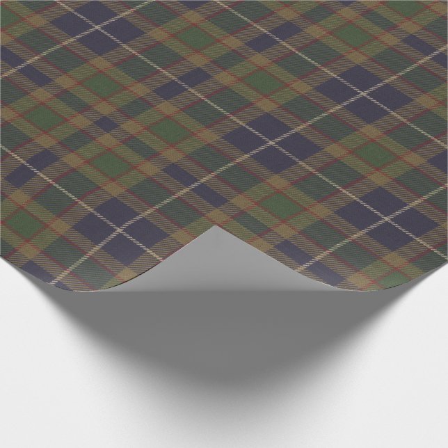 Papel De Regalo Green Blue Tartan Plaid Gift (Esquina)