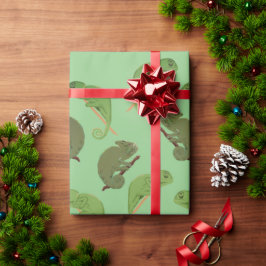 Papel De Regalo Green Chameleons Lizard Art