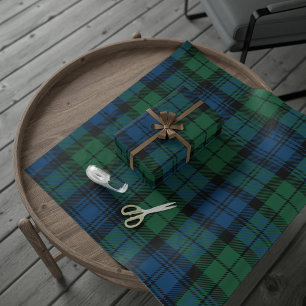 Papel De Regalo Green Check Plaid Rustic Classic Campbell Tartán