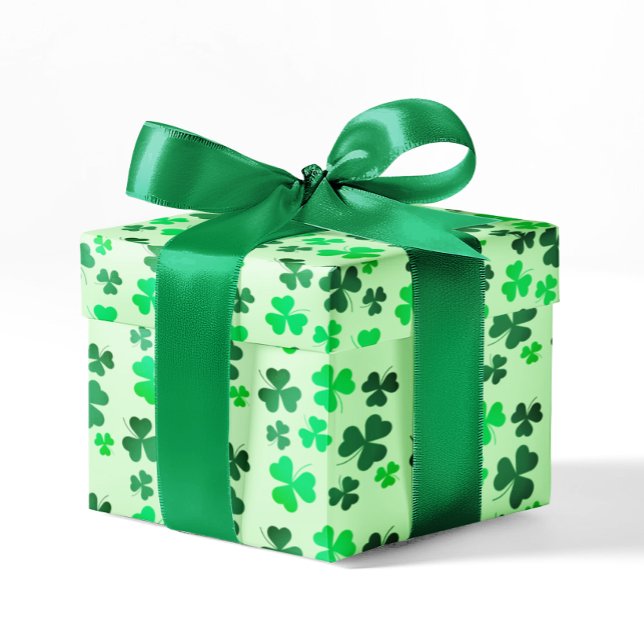 Papel De Regalo Green Clover Shamrock St Patricks Day Fiesta irlan (Subido por el creador)
