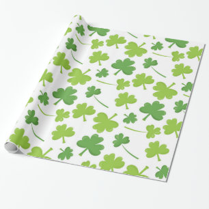 Papel De Regalo Green Clovers St. Patrick's Day