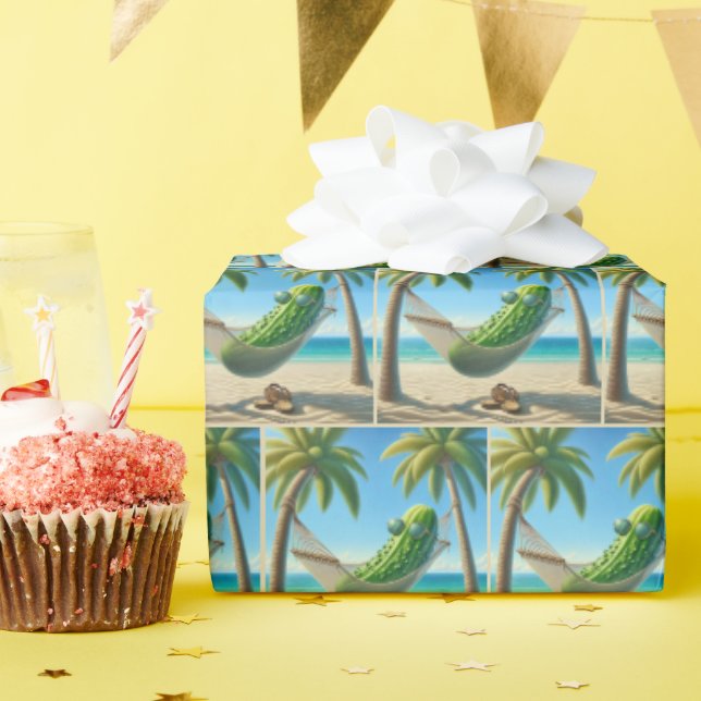 Papel De Regalo Green Dill Pickle In The Hammock (Fiesta de cumpleaños )