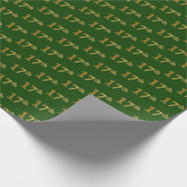 Papel De Regalo Green, Faux Gold 17th (17ª) Event