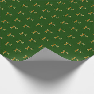 Papel De Regalo Green, Faux Gold 1er (Primer) evento