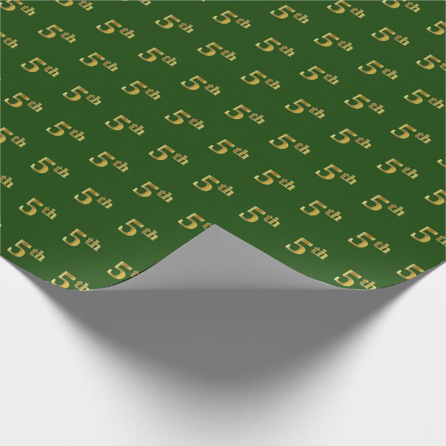 Papel De Regalo Green, Faux Gold 5th (5º evento) (Esquina)