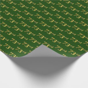 Papel De Regalo Green, Faux Gold 73rd (Setenta y Tercer) Event