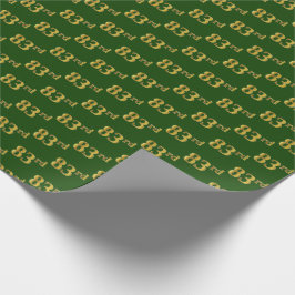 Papel De Regalo Green, Faux Gold 83rd (Ochenta y Tercer) Event