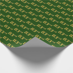 Papel De Regalo Green, Faux Gold 83rd (Ochenta y Tercer) Event