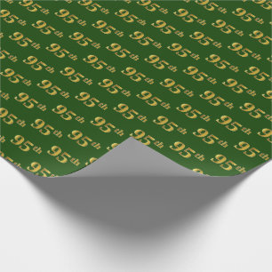 Papel De Regalo Green, Faux Gold 95th (Noventa y Quinta) Event