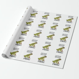 Papel De Regalo Green Frog Funny