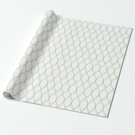 Papel De Regalo Green Geometric Wrapping Paper, Christmas Giftwrap