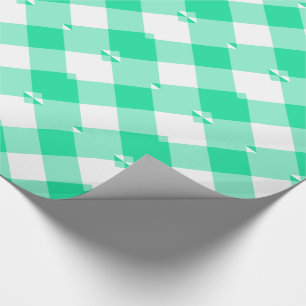 Papel De Regalo Green Gingham