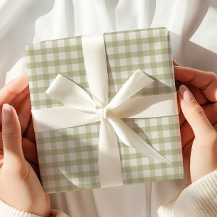 Papel De Regalo Green Gingham