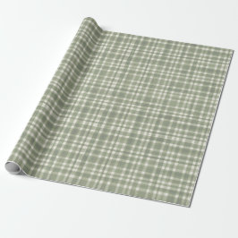 Papel De Regalo Green Gingham Plaid Wrapping Paper