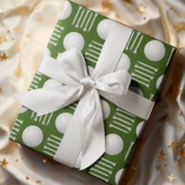Papel De Regalo Green Golf Ball and Tee Gift