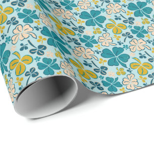 Papel De Regalo Green Lucky Shamrock Clover St. Patrick's Day