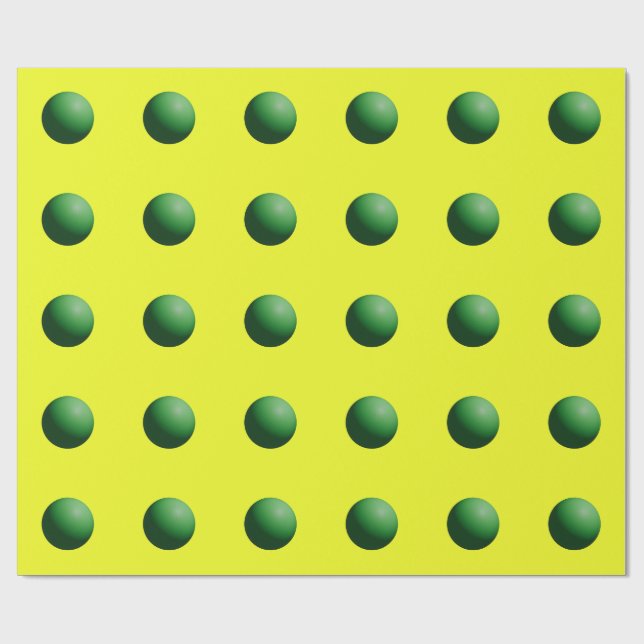 Papel De Regalo Green on Yellow (Superficie plana)