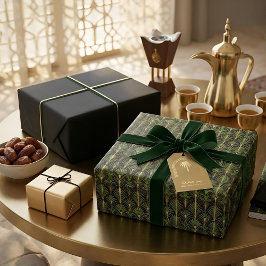 Papel De Regalo Green Palm Luxe Art Deco | Elegante