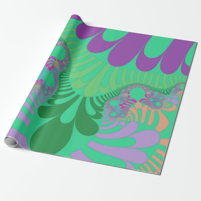 Papel De Regalo Green Rainbow Mod (Desenrollado)