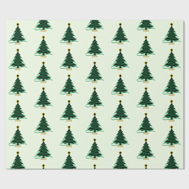 Papel De Regalo Green Tree (Superficie plana)