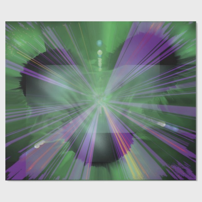 Papel De Regalo Green Violet Mystery Wrapping Paper (Superficie plana)