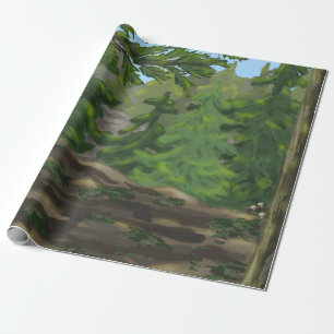 Papel De Regalo Green Woods