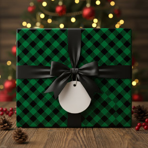 Papel De Regalo Green Y Navidades Buffalo Plaid
