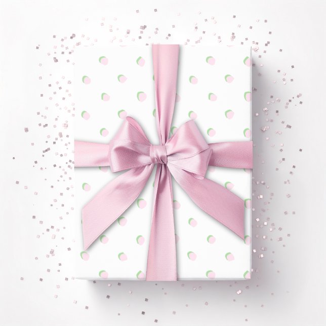 Papel De Regalo Greta Fun Dot en Rosa y Verde (Subido por el creador)