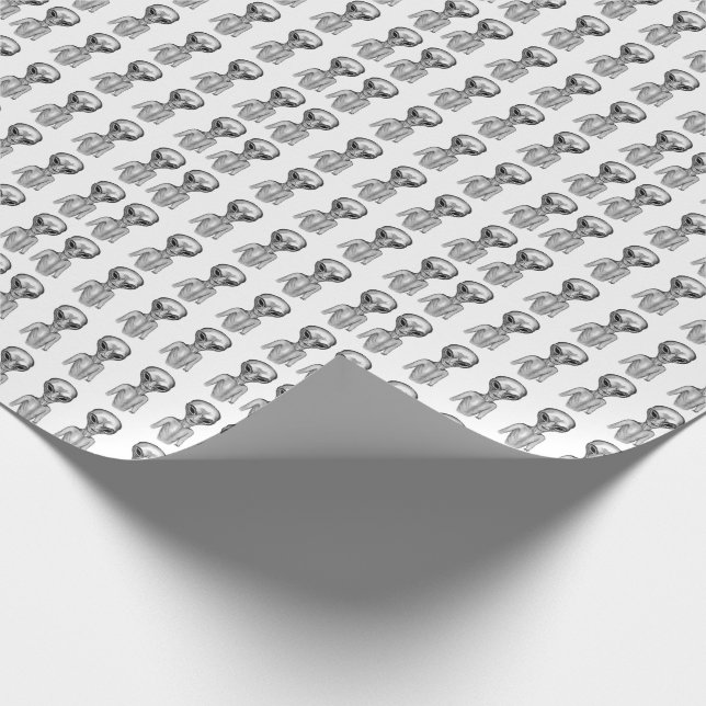 Papel De Regalo Grey Alien (Esquina)
