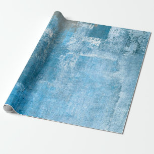 Papel De Regalo Grey and Blue Abstract Art Paintingabstract, paint