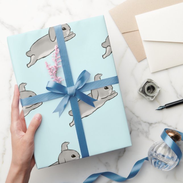 Papel De Regalo Grey bunny  (Regalar)