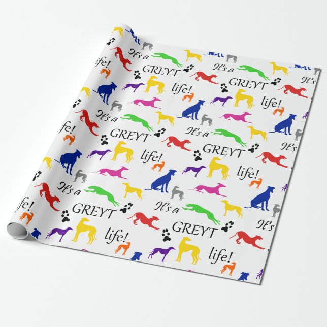 Papel De Regalo Greyhound es una cita de la vida griega  (Desenrollado)