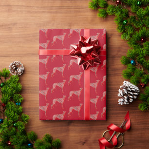 Papel De Regalo Greyhound Lurcher Navidades Perro Cute SilhouetteR