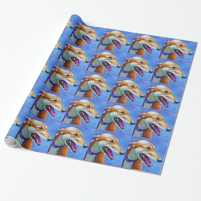Papel De Regalo Greyhound Rescue Dog (Desenrollado)